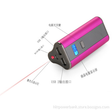 LCD Display and LED Red Laser Light Mobile Power Bank/Mobile Power Bank
